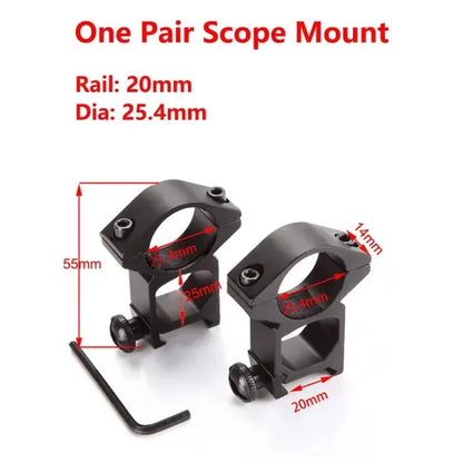 2Pcs Hunting Rifle Scope Mounts Ring