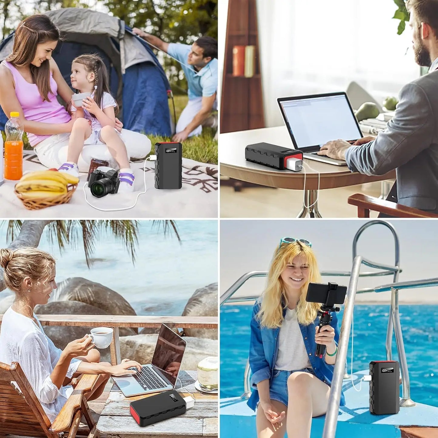 88Wh Portable Power Station 110V/65W Power Bank Battery Charger