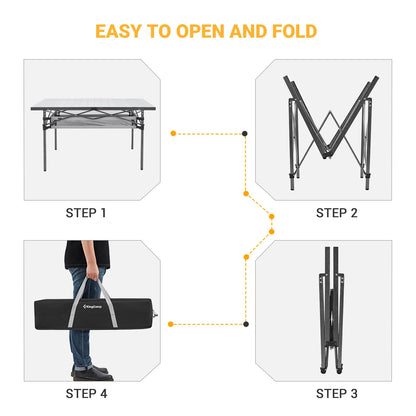 Lightweight Folding Table with Net Pocket