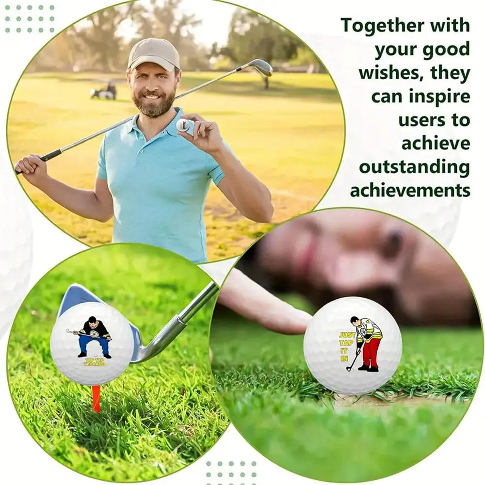 Present for Men Dad; 4 Counts Funny Novelty Golf Balls