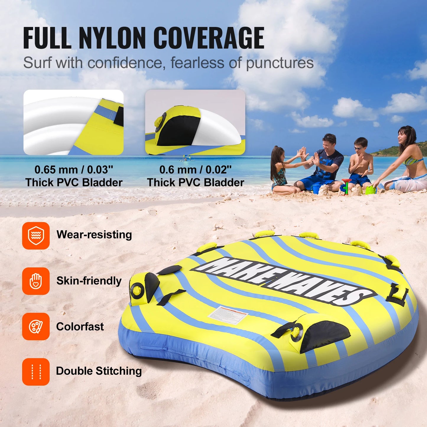 Towable Tube with Bumper Fins