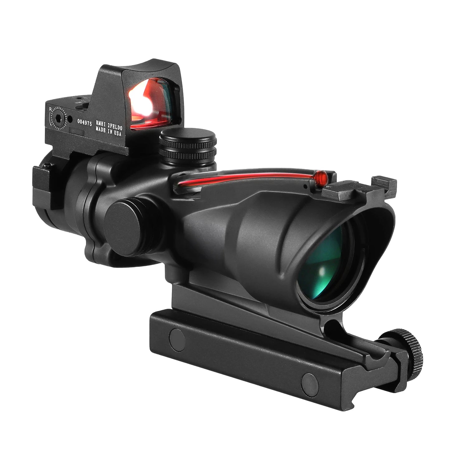 Adjustable 4x32 Red Dot 1x  4x Scope  Red Dot Tactical Scope 20mm Rail Scope