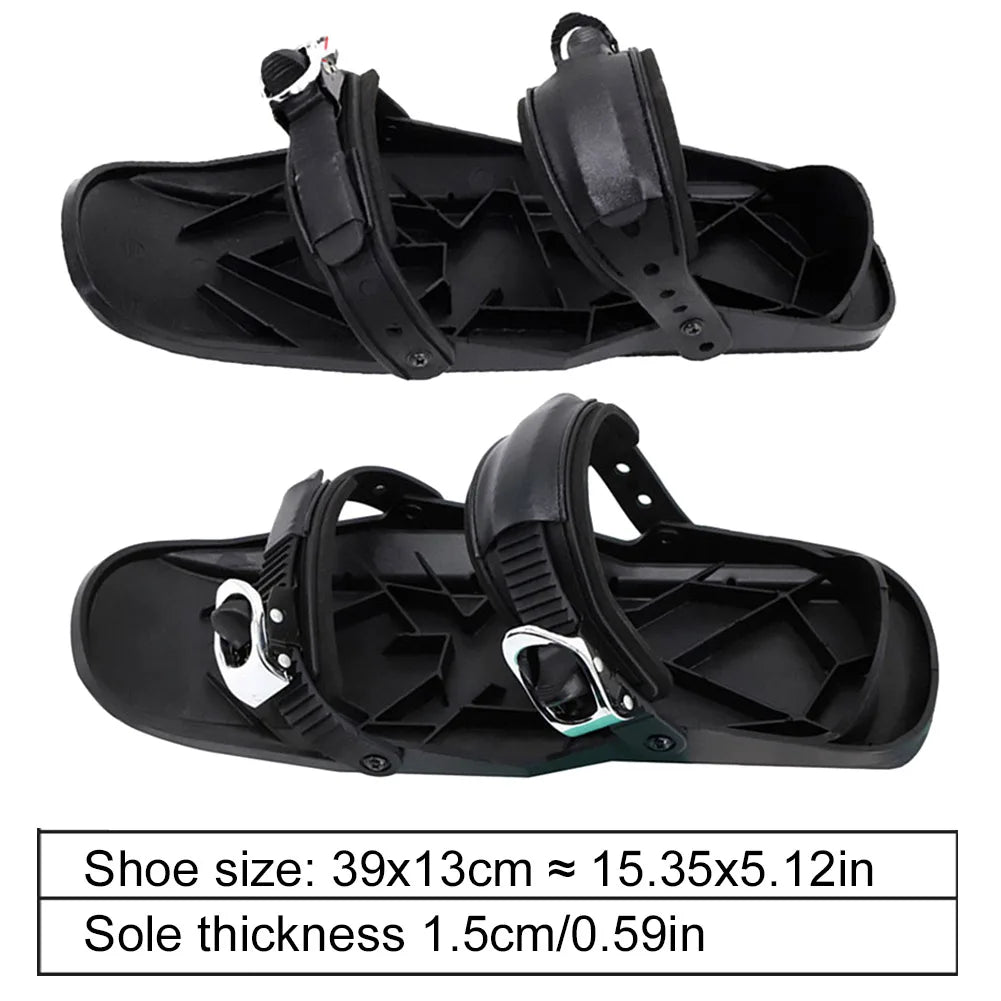 Mini Short Ski Skates Short Mini Skating Ski Shoes Adjuatable Short Shoe Snowblades for Winter Outdoor Sports