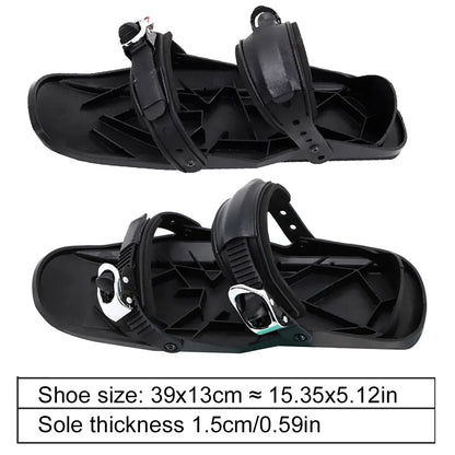 Mini Short Ski Skates Short Mini Skating Ski Shoes Adjuatable Short Shoe Snowblades for Winter Outdoor Sports
