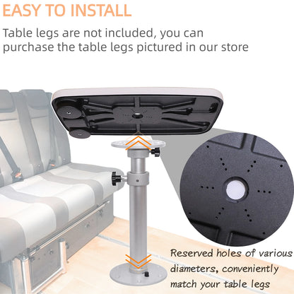 Removable Boat Table, 34X18 inch Rectangular Boat Table, Waterproof and Anti-Aging