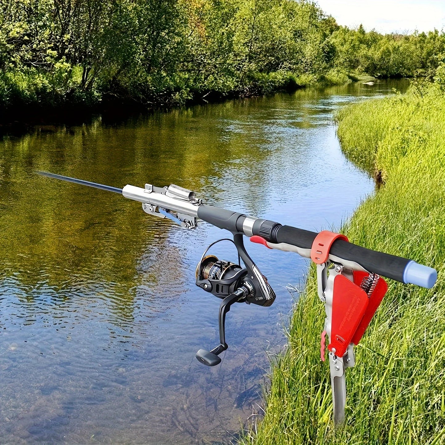 Automatic Spring Fishing Rod Holder 1 Pack, Fishing Rod Holder Automatic Spring flip Hook