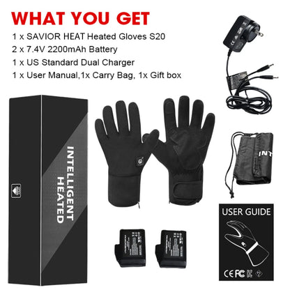 Rechargeable Ski Heated Gloves Men Women