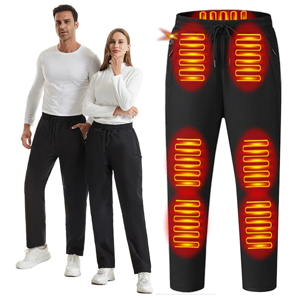 USB Powered Heated Pants for Men and Women with 12 Heating Zones and Three Temperature Modes