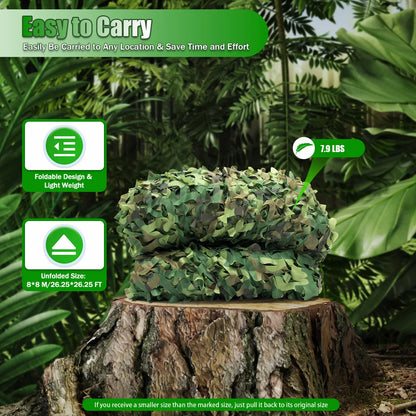 Lightweight & Foldable 8x8M Camouflage Net