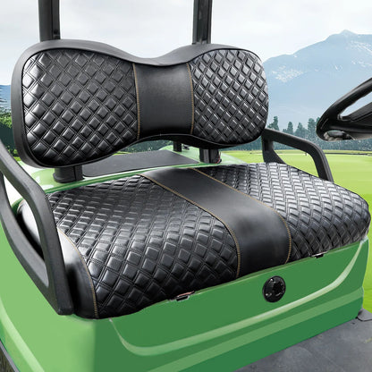 Golf Cart Seat Covers Kit Compatible with Yamaha Drive/Drive2 OEM Ordinary Seat Cushion, Vinyl Material/Easy to Clean