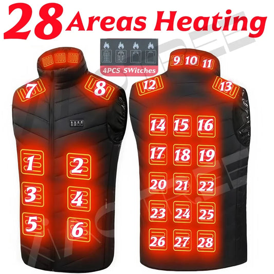 28/9 Areas Heated Vest Men Women