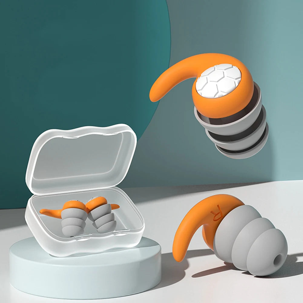Silicone Earplugs Waterproof Swimming Ear Plugs Noise Reduction Ear Protector for Sleeping Diving Soft Nano Silica Gel Earplug