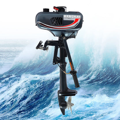 Portable 3.5HP Gasoline Outboard Motor with Adjustable Tilt and Anti-Vortex Plate