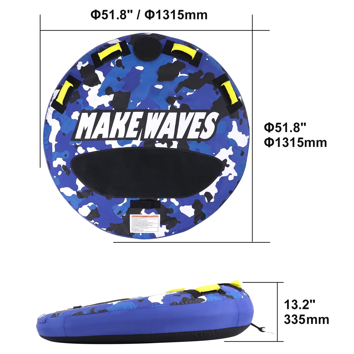 Towable Tube with Bumper Fins