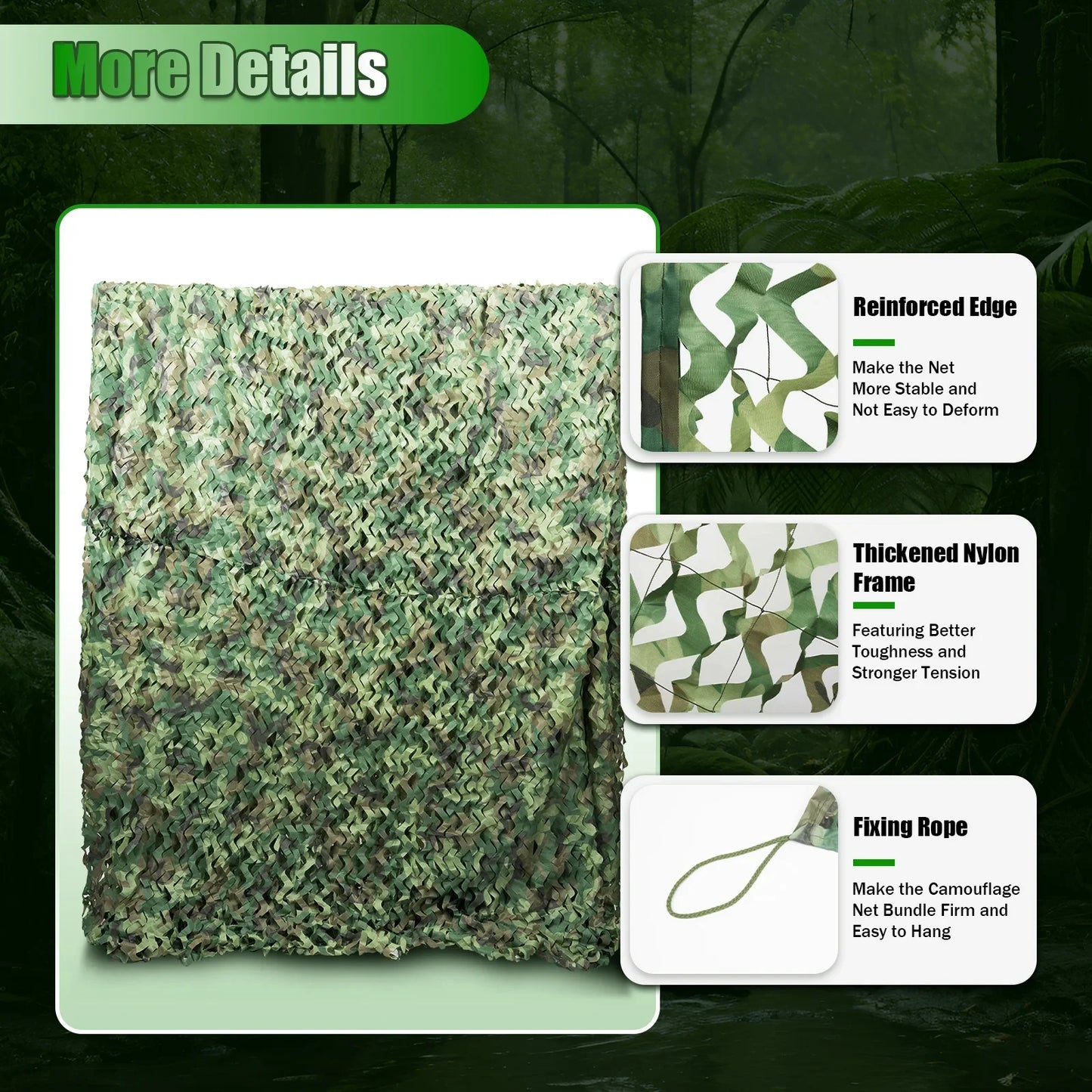 Lightweight & Foldable 8x8M Camouflage Net
